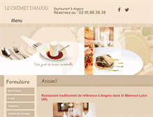Tablet Screenshot of cremetdanjou-restaurant49.com